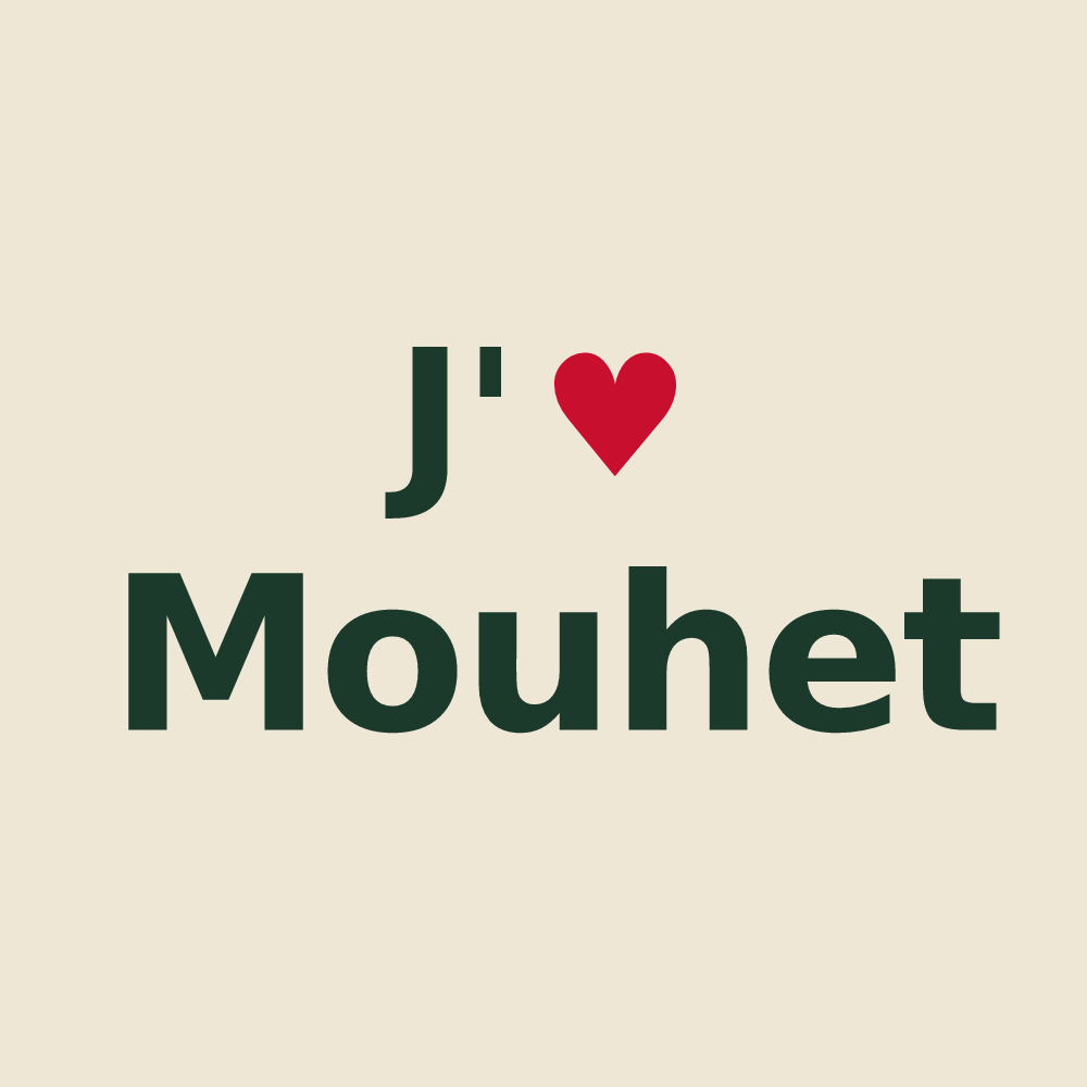Tote bag personnalisé Mouhet — design J'aime Mouhet
