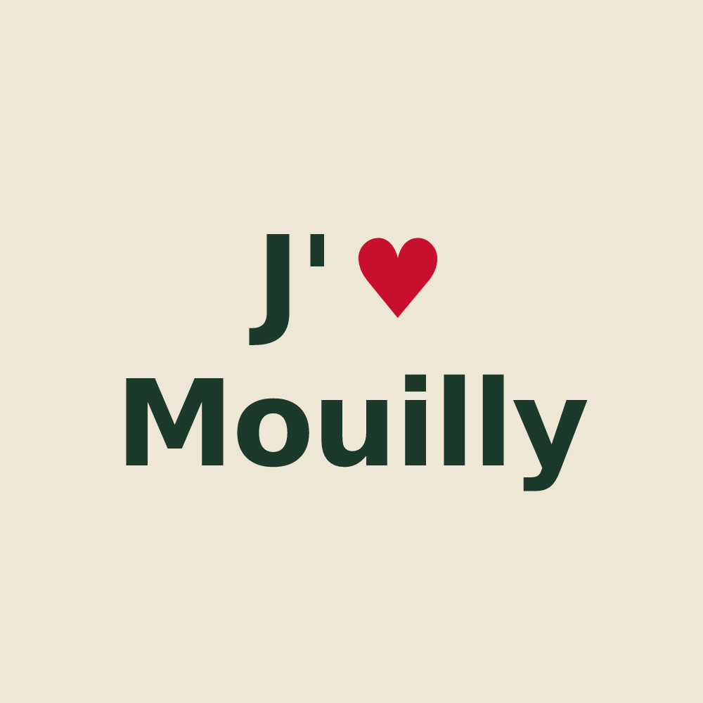 Tote bag personnalisé Mouilly — design J'aime Mouilly