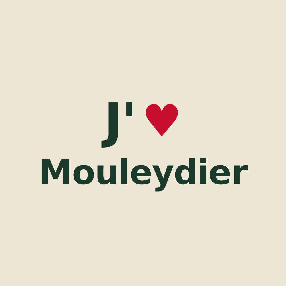 Tote bag personnalisé Mouleydier — design J'aime Mouleydier