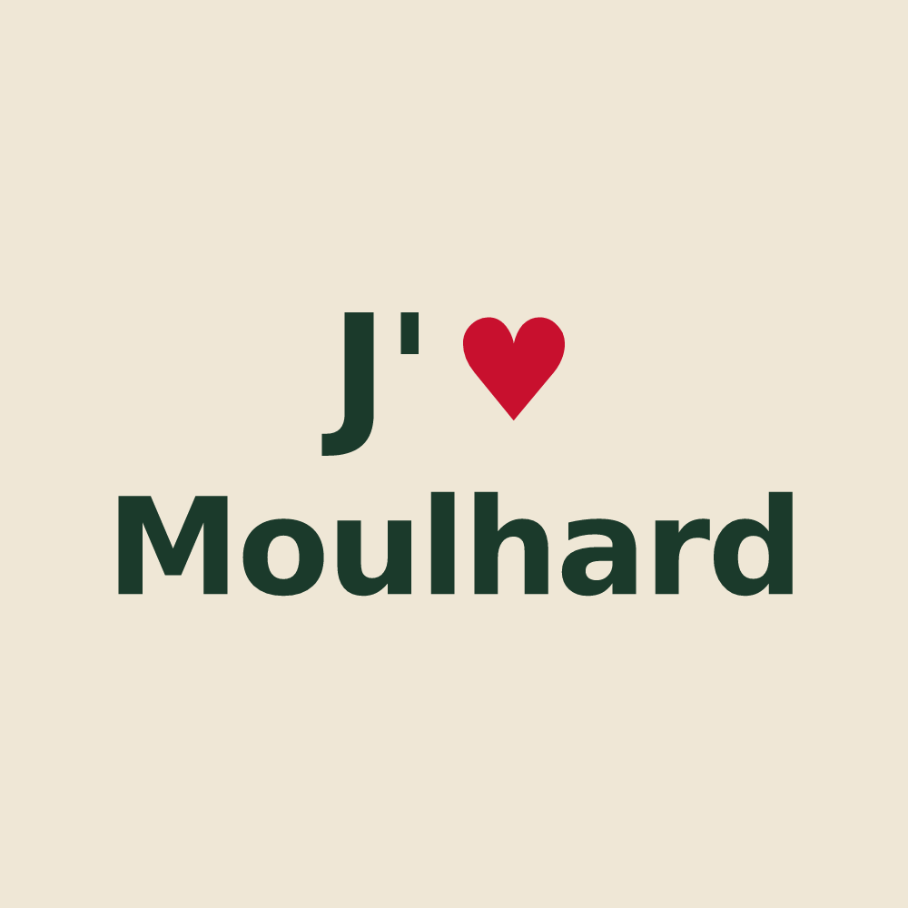 Tote bag personnalisé Moulhard — design J'aime Moulhard