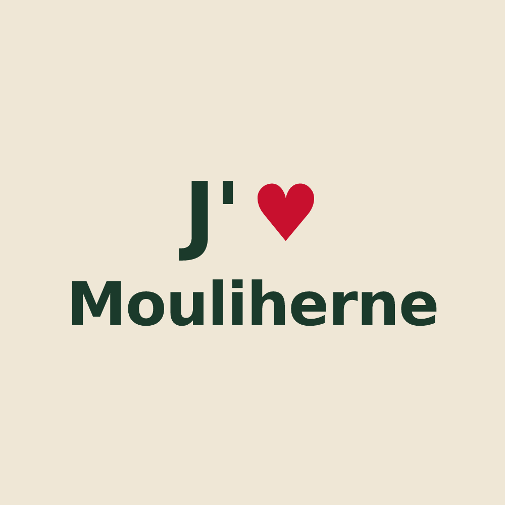 Tote bag personnalisé Mouliherne — design J'aime Mouliherne