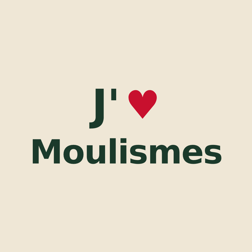Tote bag personnalisé Moulismes — design J'aime Moulismes