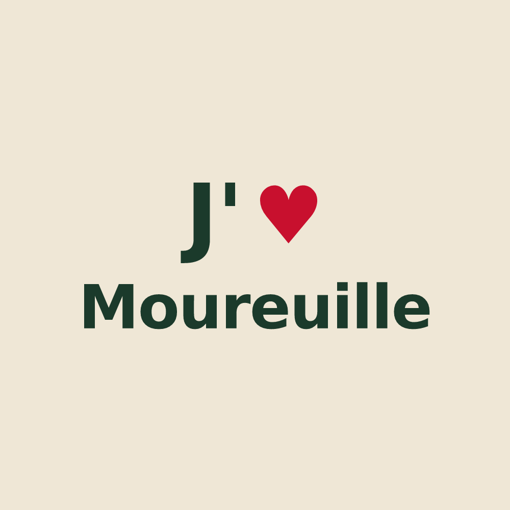 Tote bag personnalisé Moureuille — design J'aime Moureuille