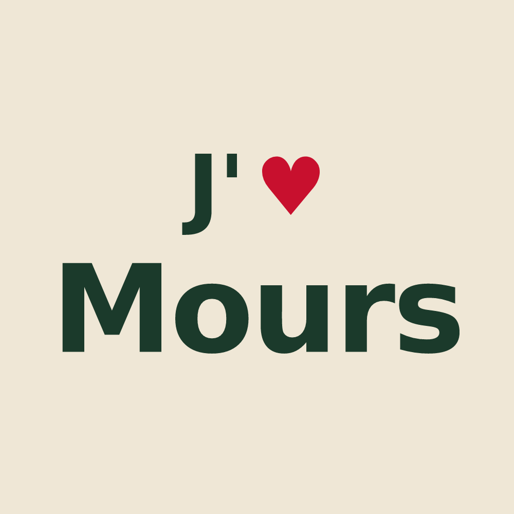 Tote bag personnalisé Mours — design J'aime Mours