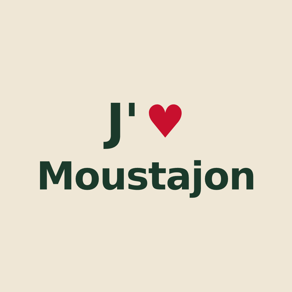 Tote bag personnalisé Moustajon — design J'aime Moustajon