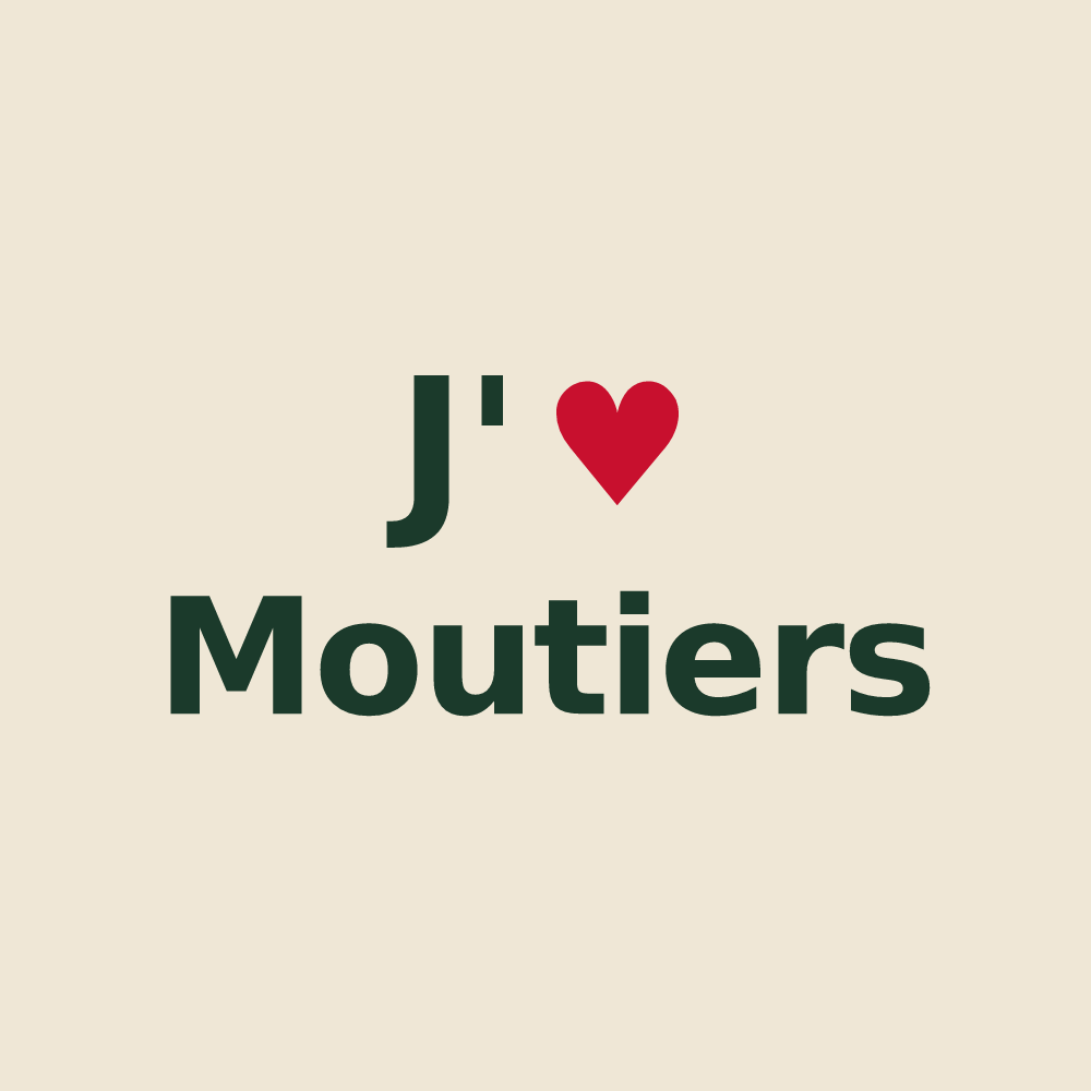 Tote bag personnalisé Moutiers — design J'aime Moutiers