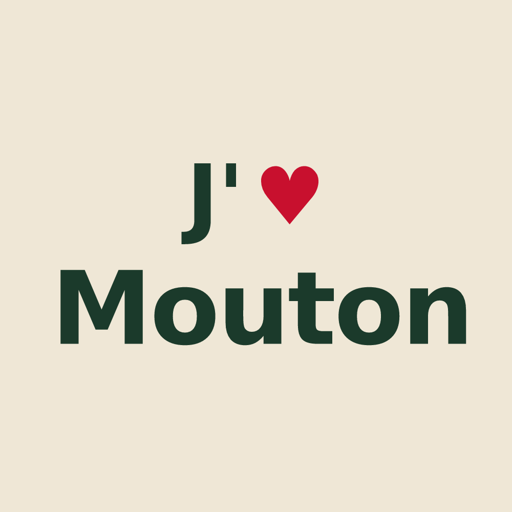 Tote bag personnalisé Mouton — design J'aime Mouton