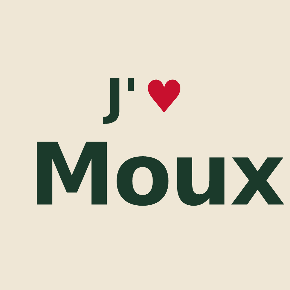 Tote bag personnalisé Moux — design J'aime Moux