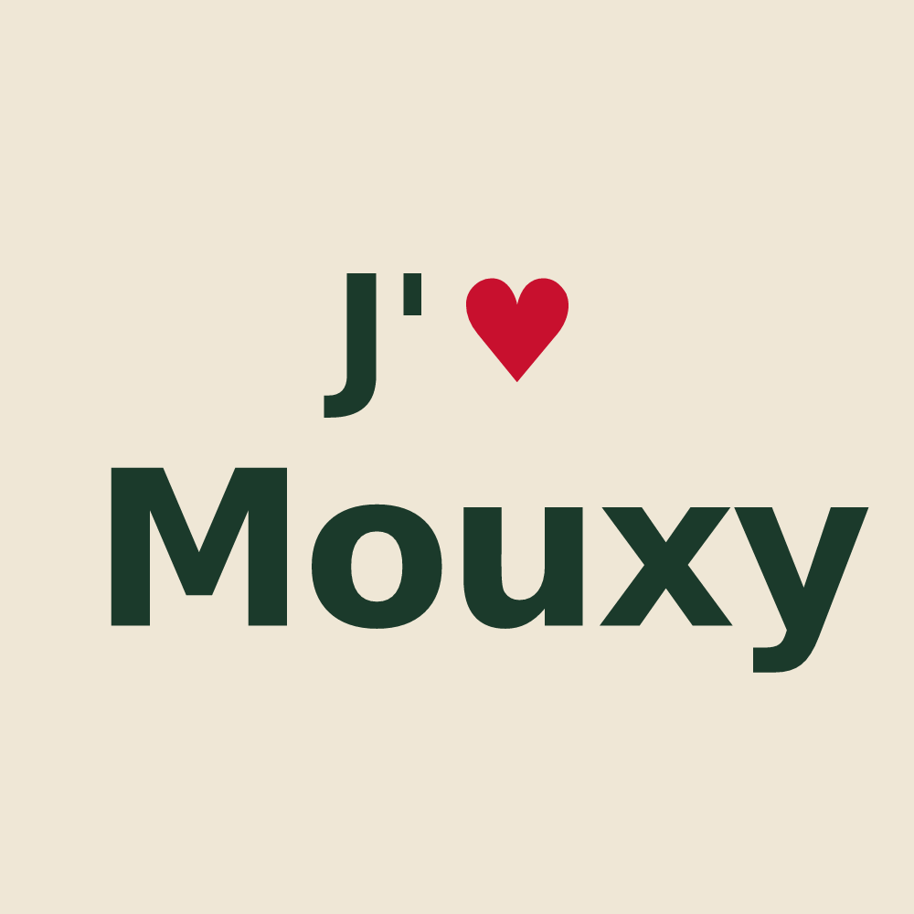 Tote bag personnalisé Mouxy — design J'aime Mouxy