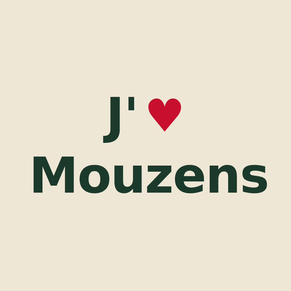 Tote bag personnalisé Mouzens — design J'aime Mouzens