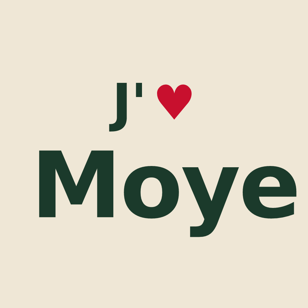 Tote bag personnalisé Moye — design J'aime Moye