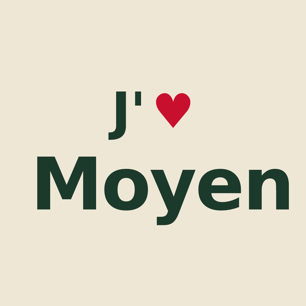 Tote bag personnalisé Moyen — design J'aime Moyen
