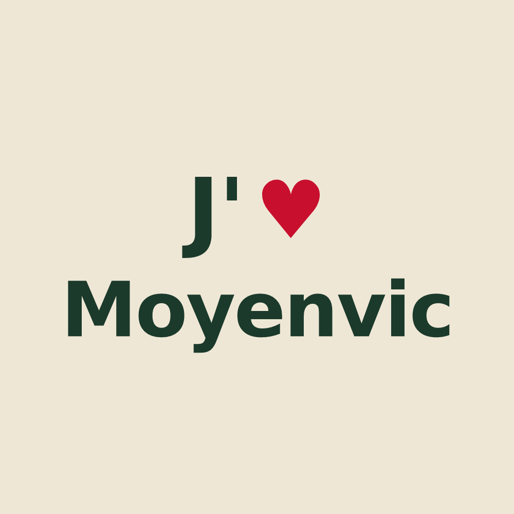 Tote bag personnalisé Moyenvic — design J'aime Moyenvic