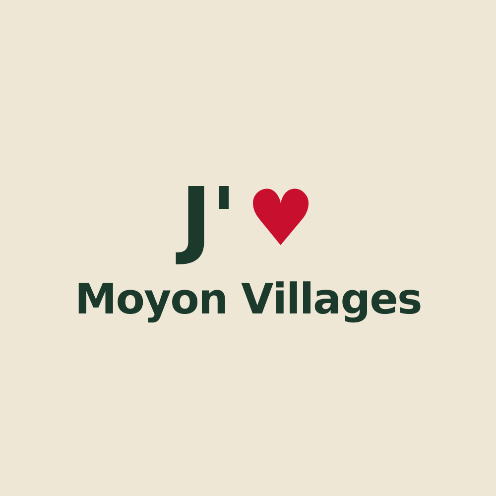 Tote bag personnalisé Moyon Villages — design J'aime Moyon Villages