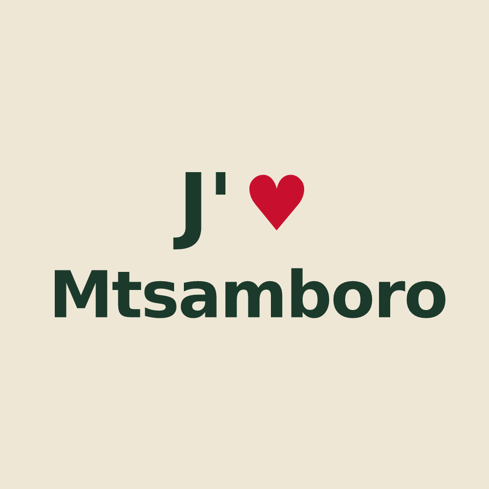Tote bag personnalisé Mtsamboro — design J'aime Mtsamboro