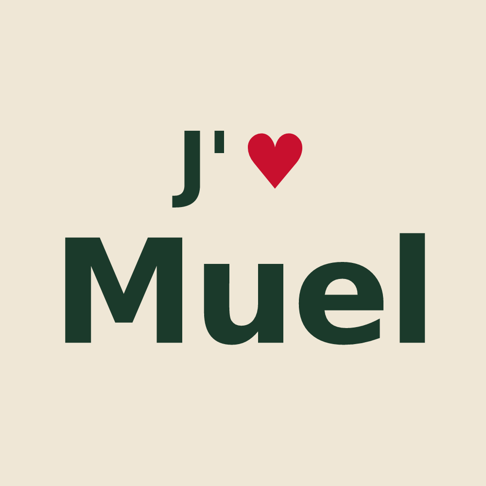 Tote bag personnalisé Muel — design J'aime Muel