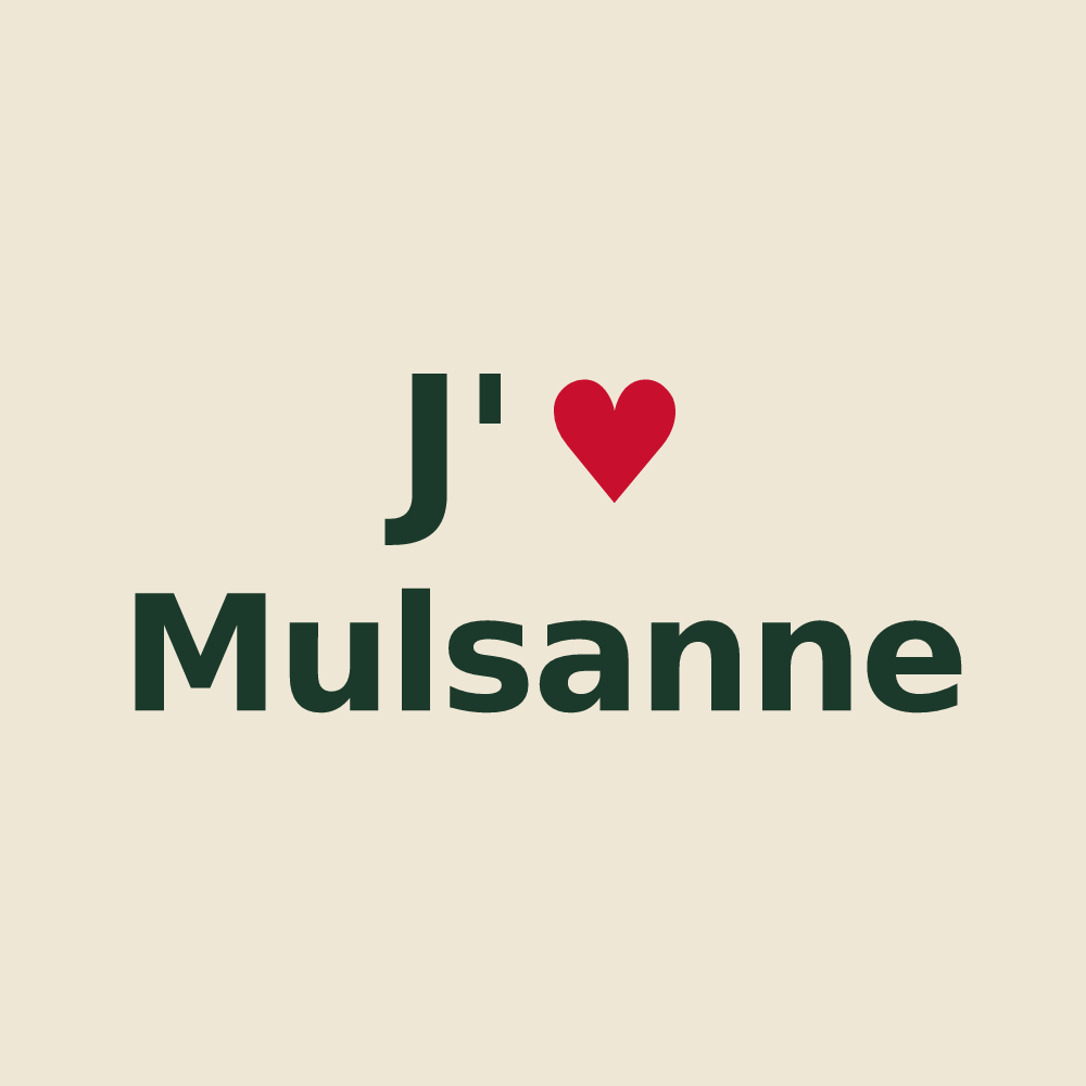 Tote bag personnalisé Mulsanne — design J'aime Mulsanne