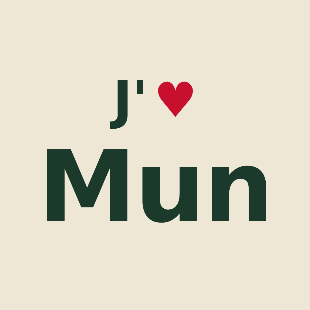 Tote bag personnalisé Mun — design J'aime Mun