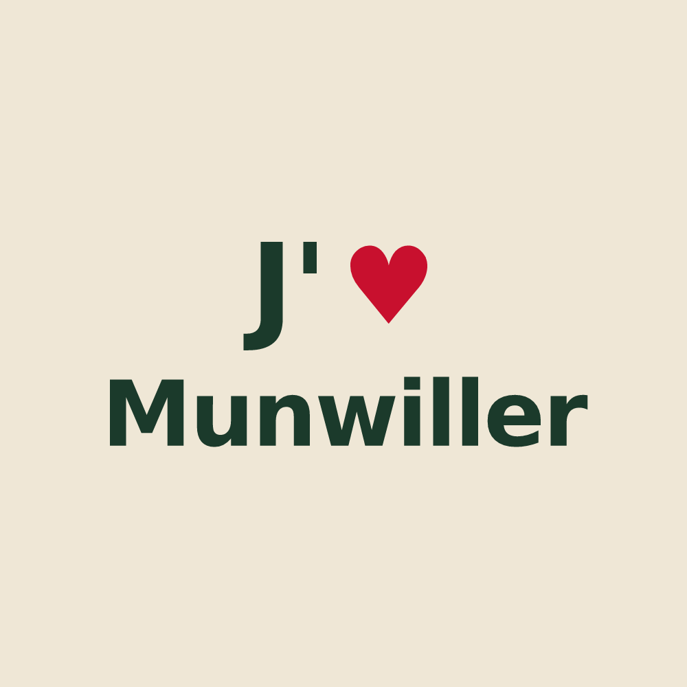 Tote bag personnalisé Munwiller — design J'aime Munwiller