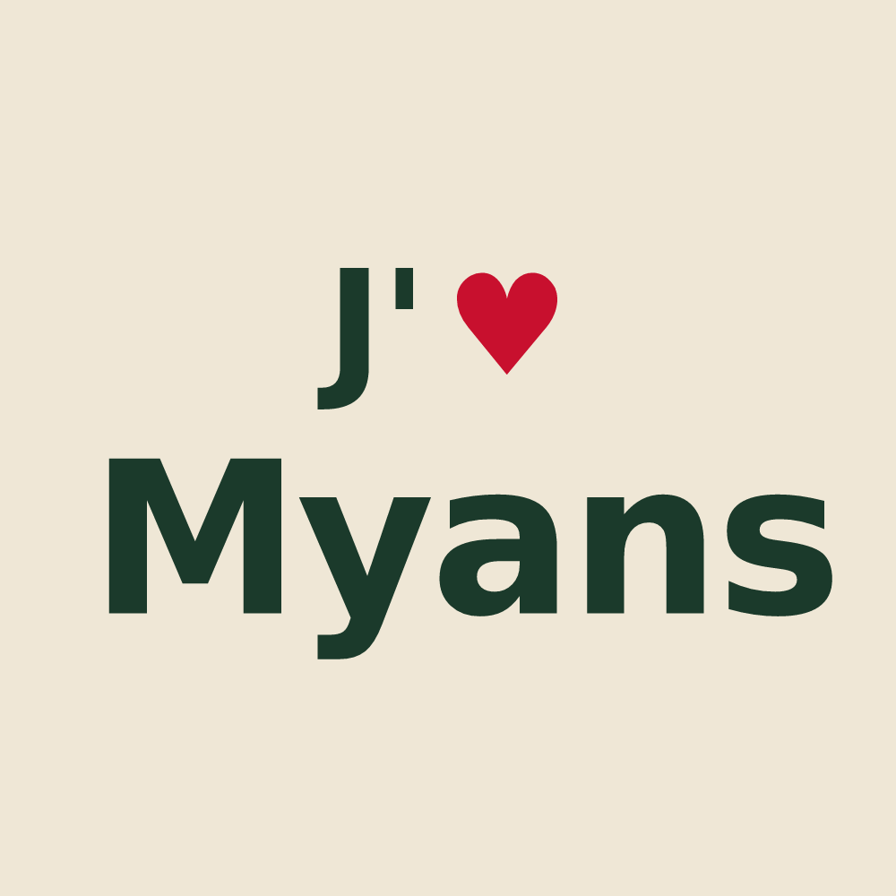 Tote bag personnalisé Myans — design J'aime Myans
