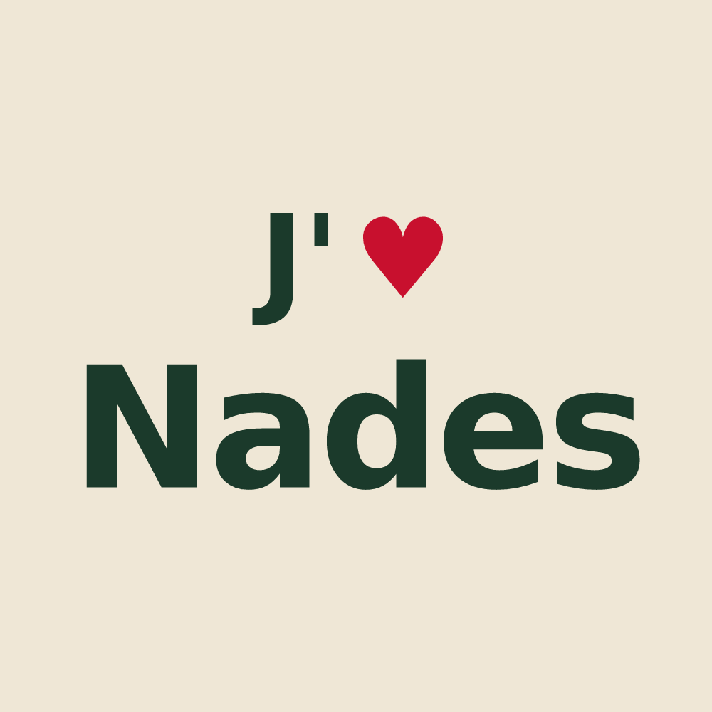 Tote bag personnalisé Nades — design J'aime Nades