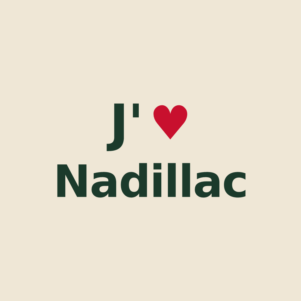Tote bag personnalisé Nadillac — design J'aime Nadillac
