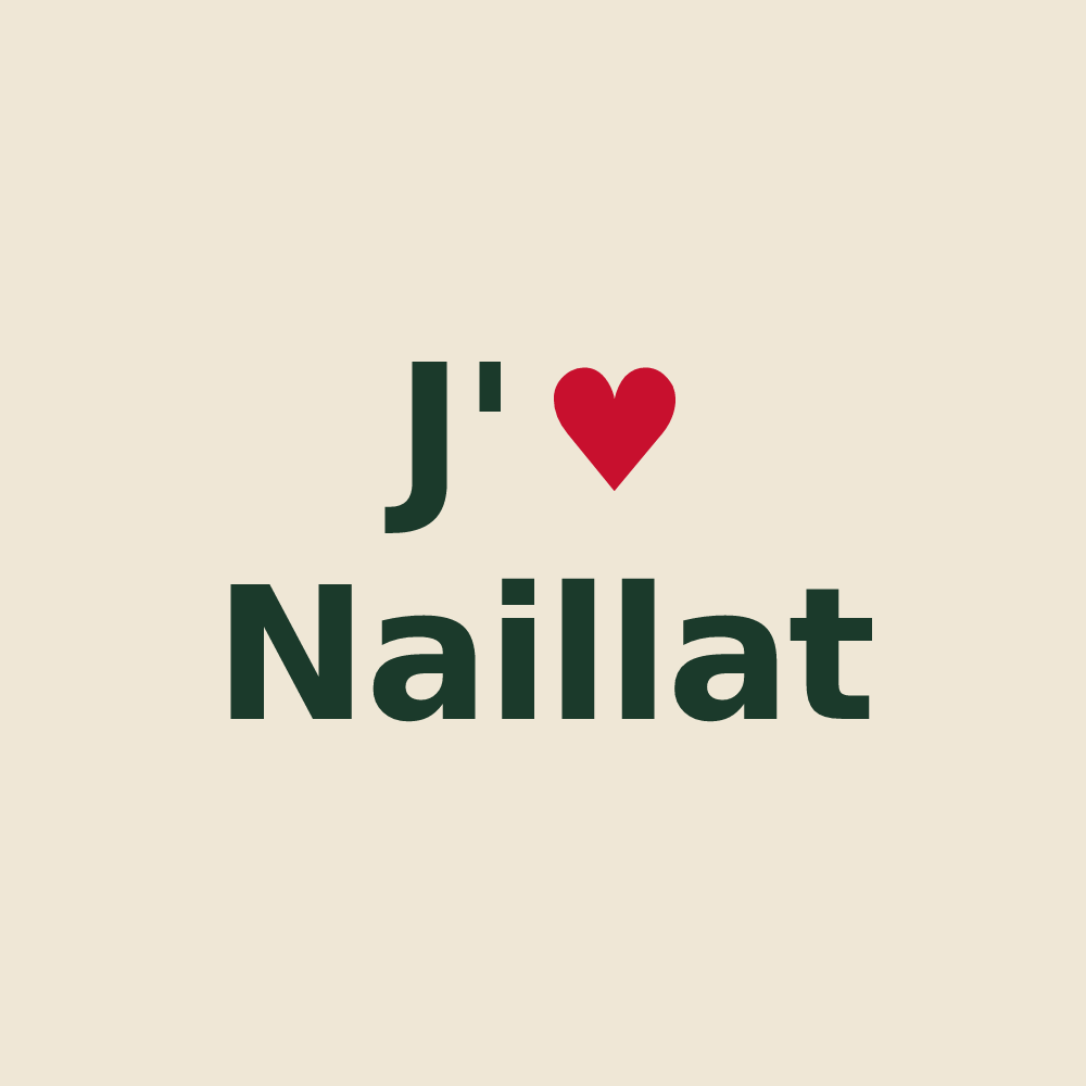 Tote bag personnalisé Naillat — design J'aime Naillat