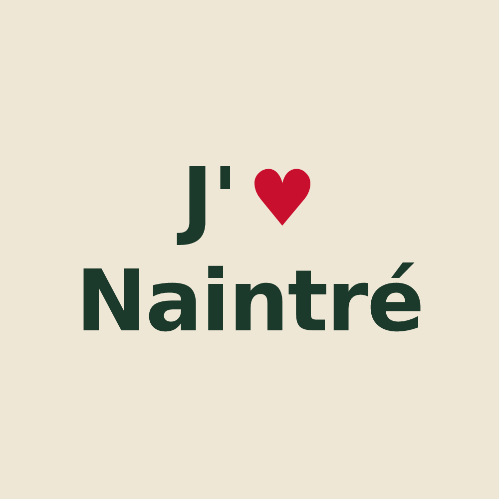 Tote bag personnalisé Naintré — design J'aime Naintré