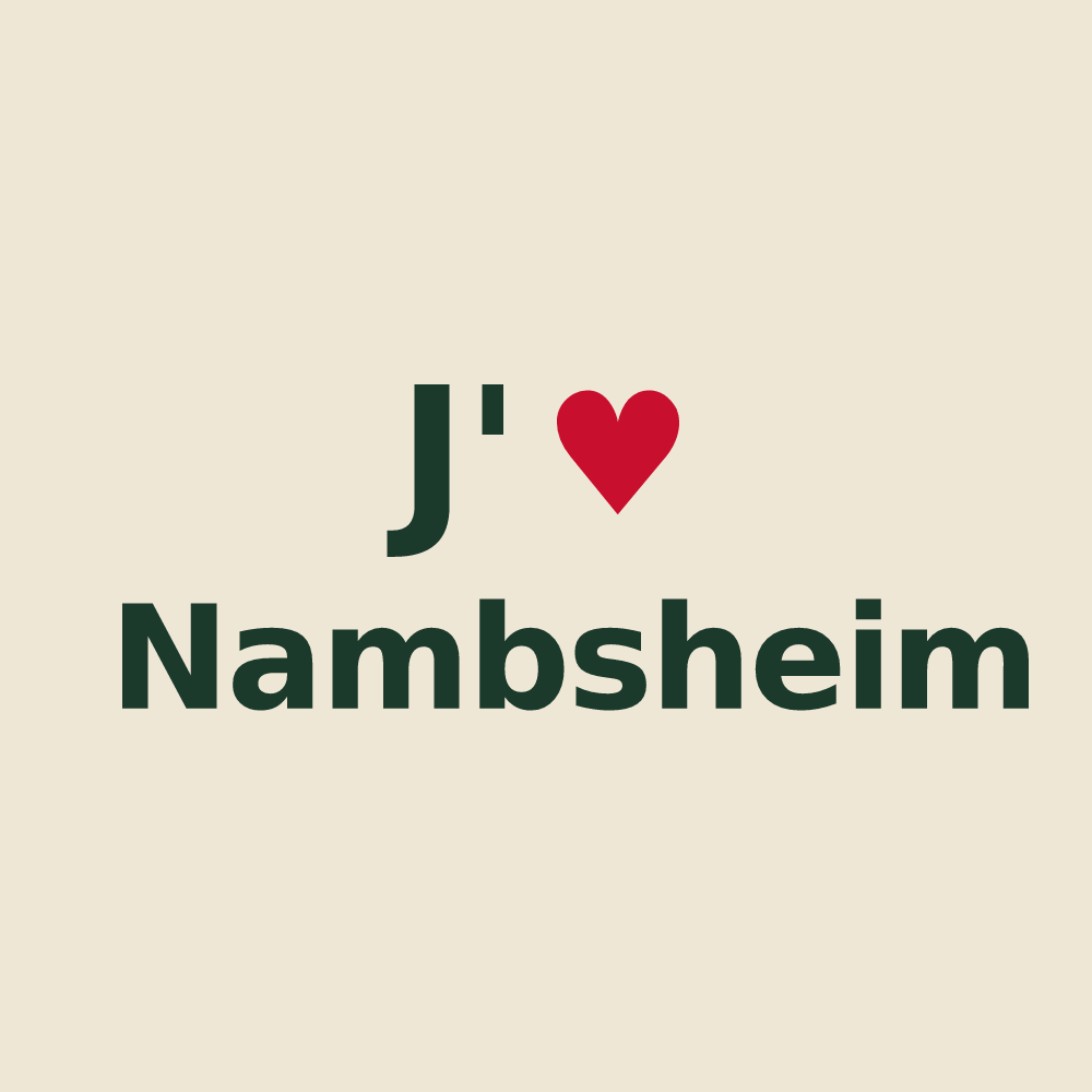 Tote bag personnalisé Nambsheim — design J'aime Nambsheim