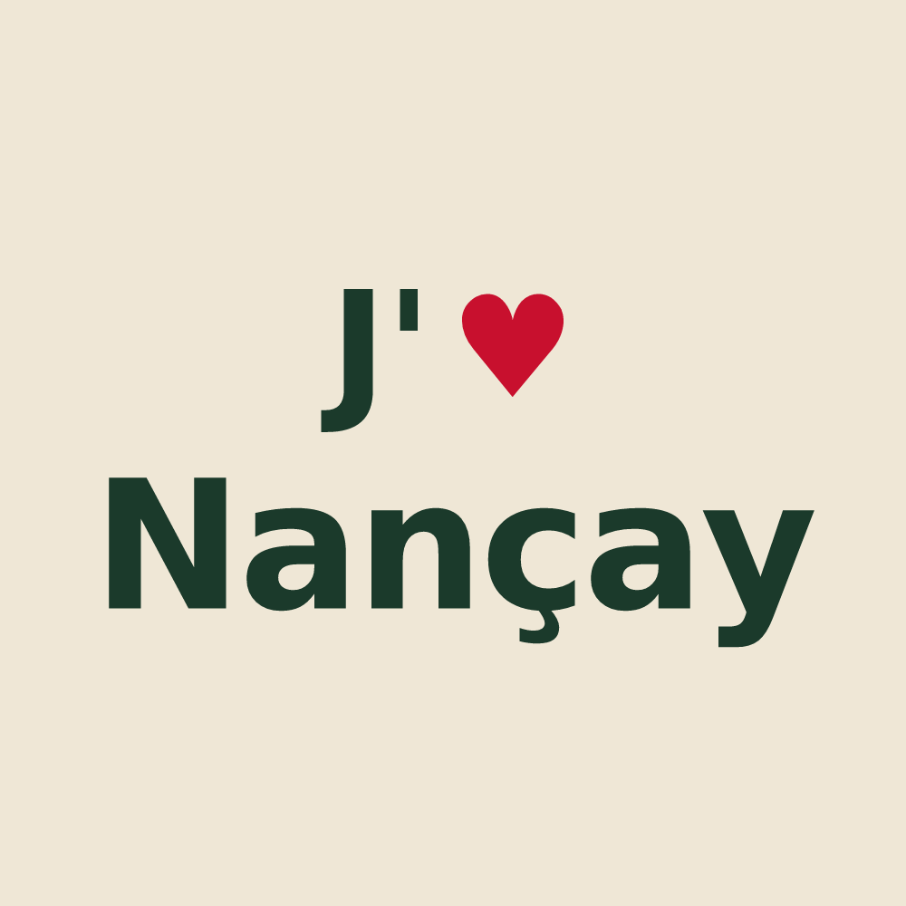 Tote bag personnalisé Nançay — design J'aime Nançay