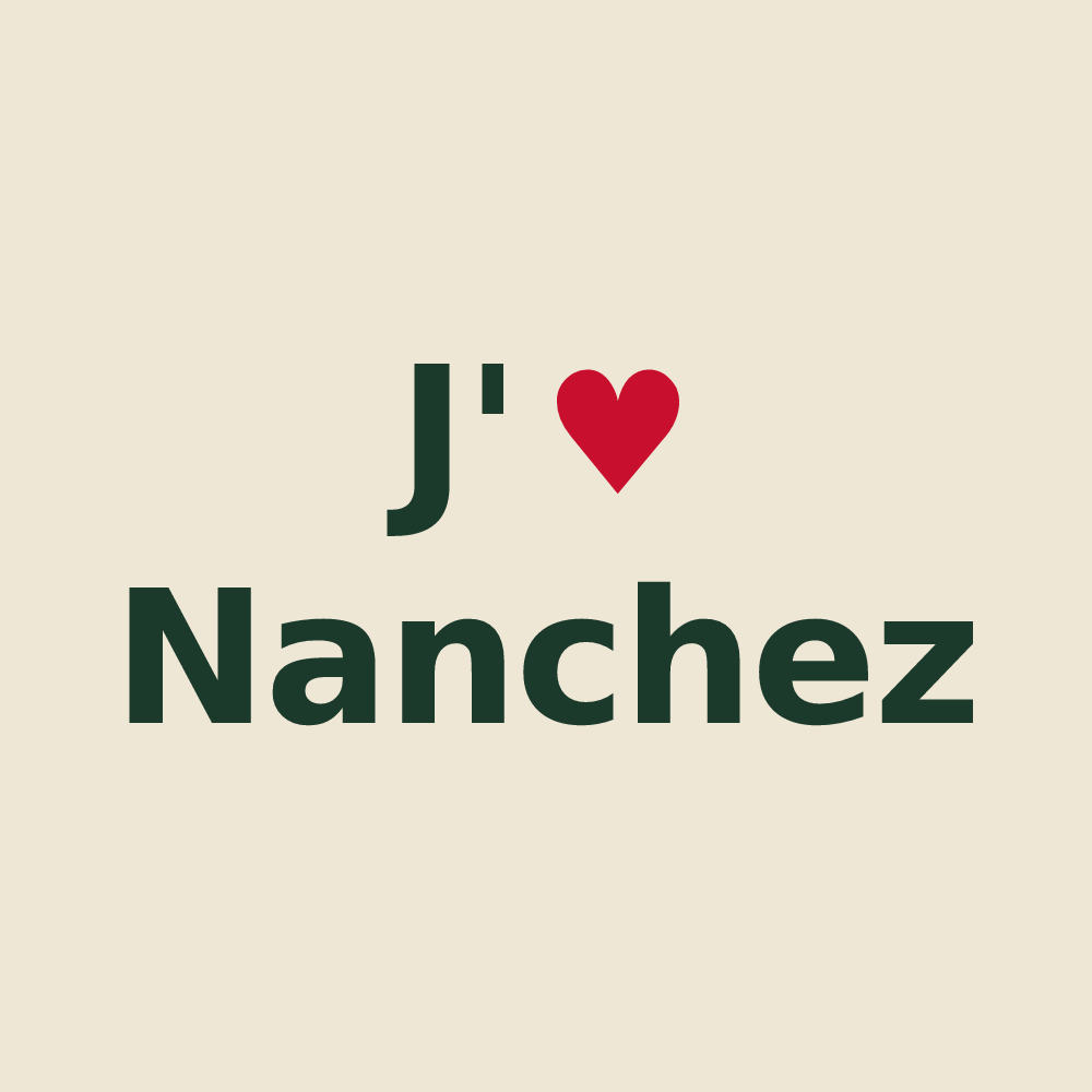 Tote bag personnalisé Nanchez — design J'aime Nanchez