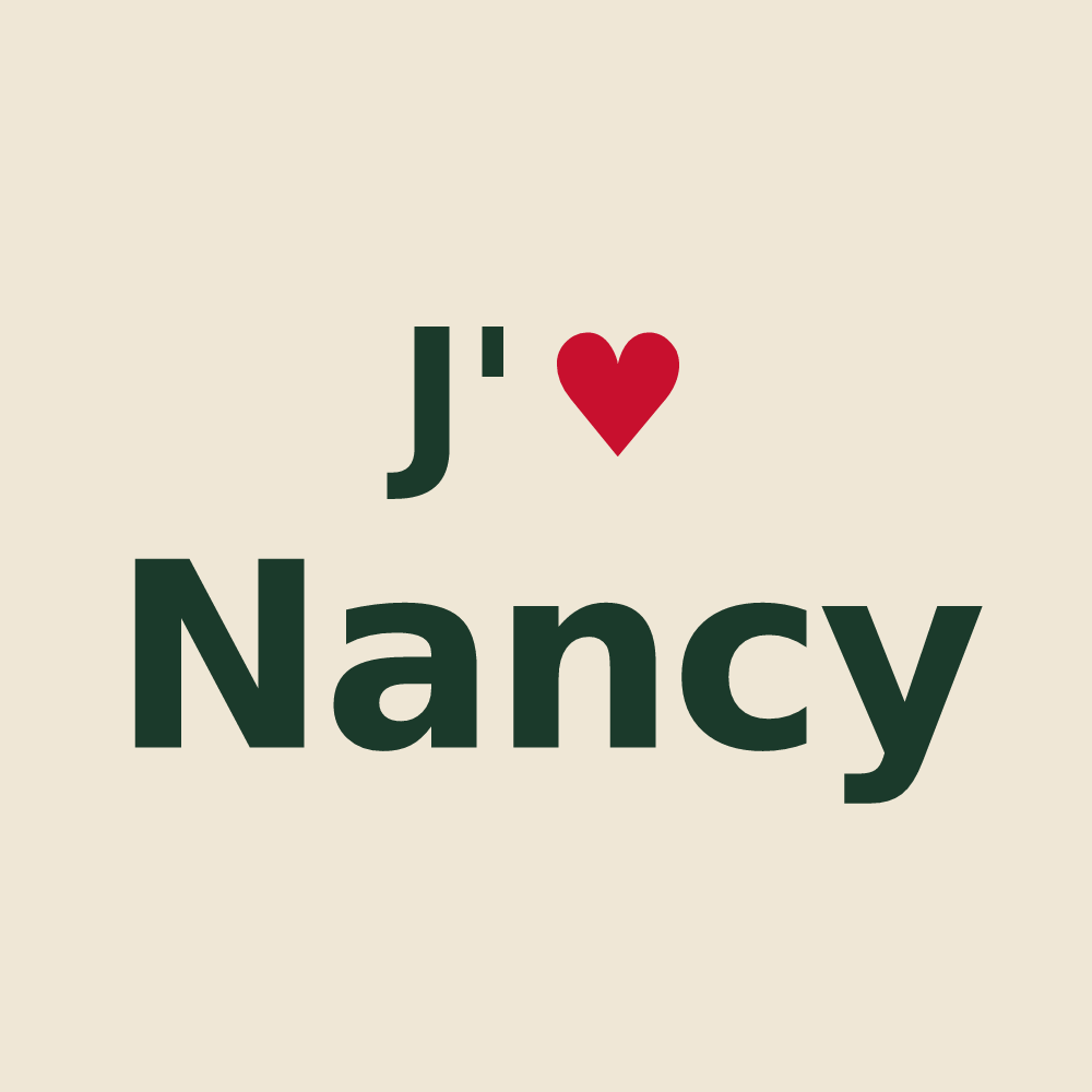 Tote bag personnalisé Nancy — design J'aime Nancy