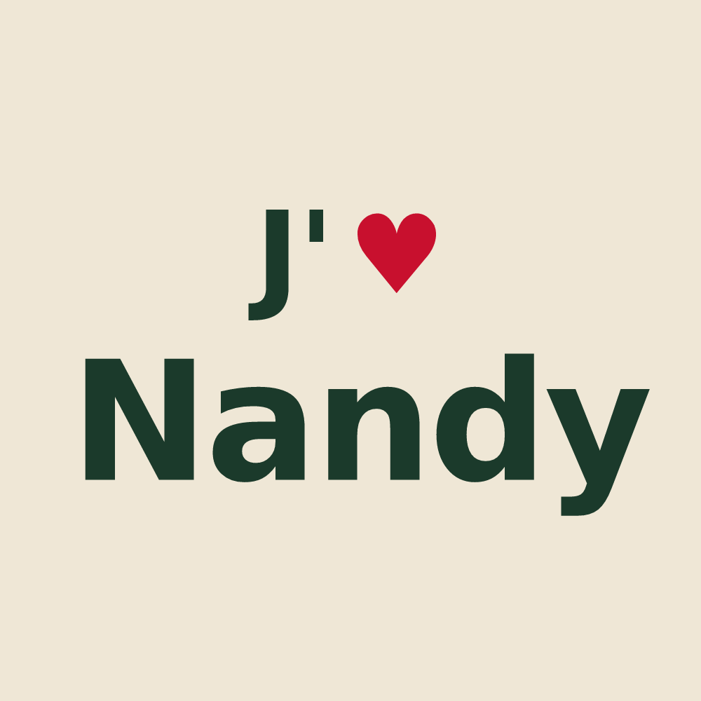 Tote bag personnalisé Nandy — design J'aime Nandy