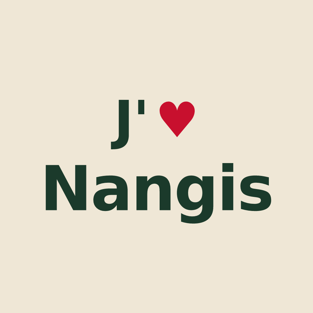 Tote bag personnalisé Nangis — design J'aime Nangis