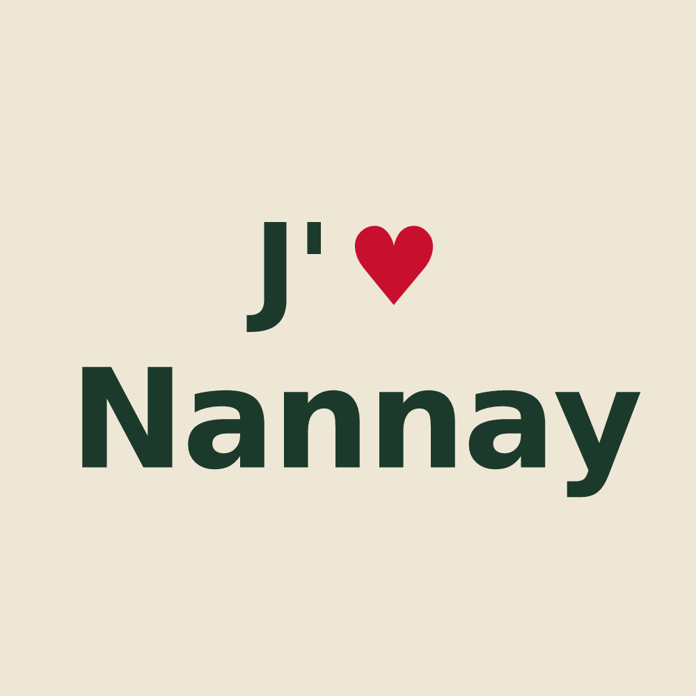 Tote bag personnalisé Nannay — design J'aime Nannay