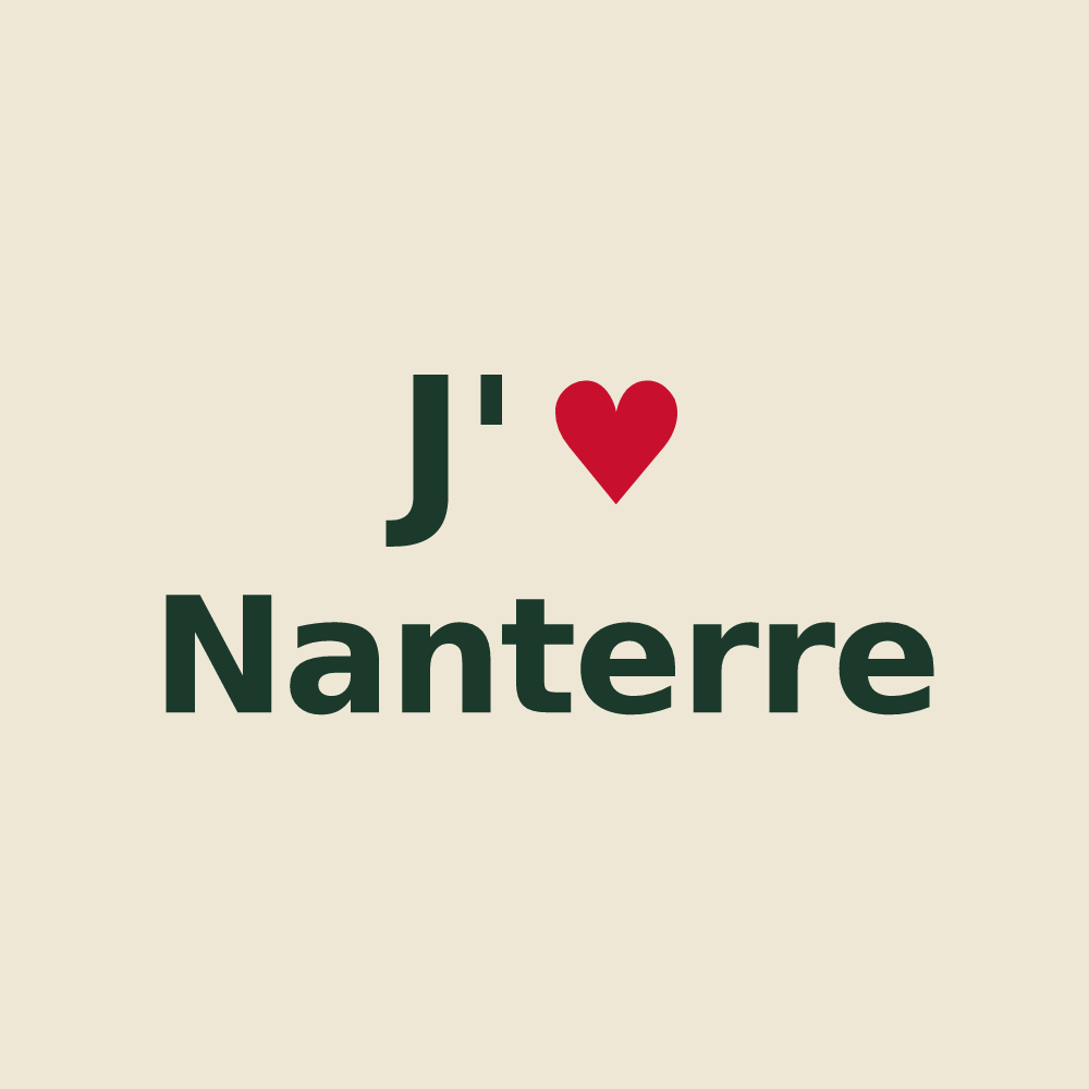 Tote bag personnalisé Nanterre — design J'aime Nanterre