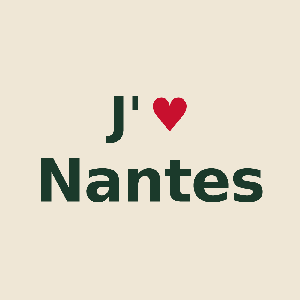 Tote bag personnalisé Nantes — design J'aime Nantes