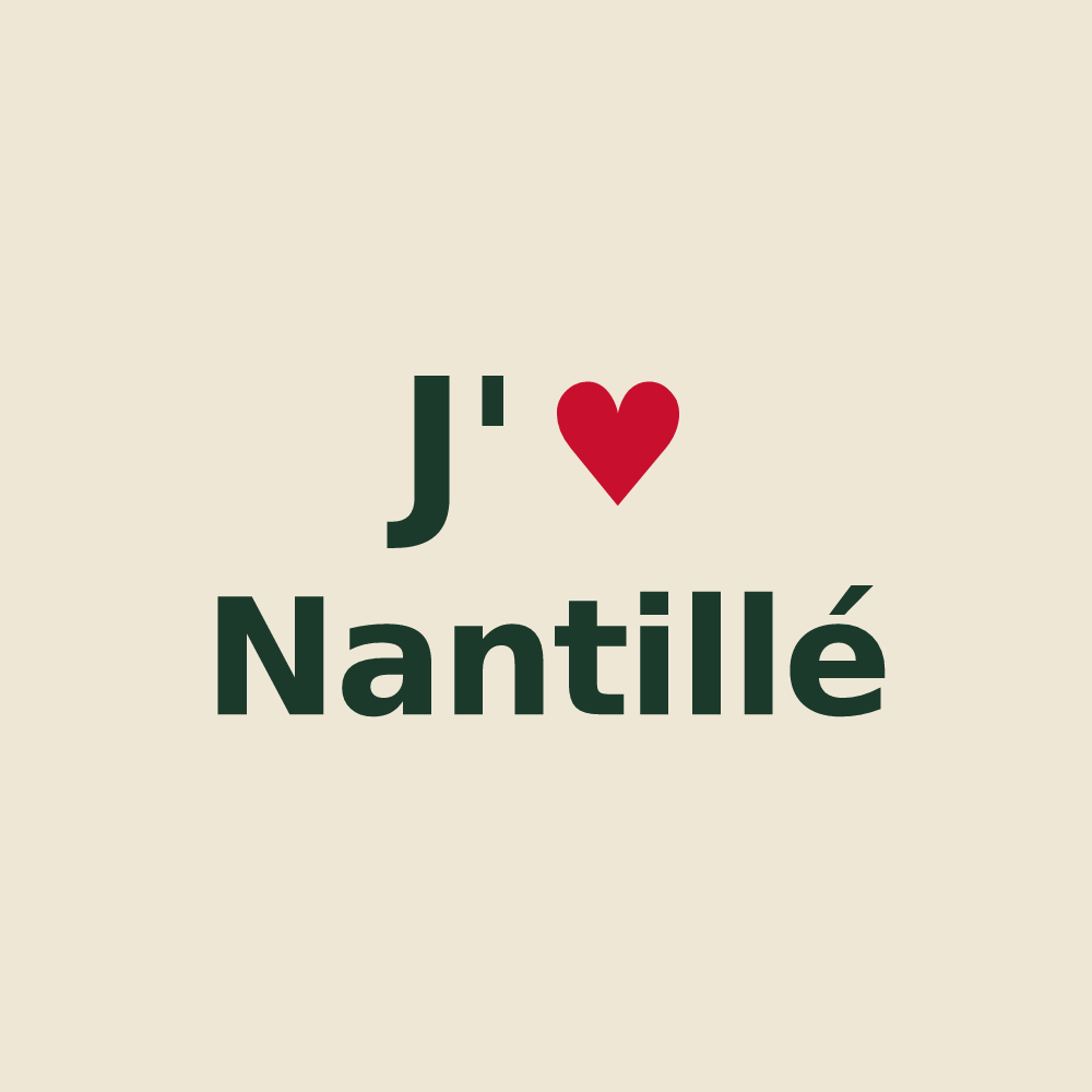 Tote bag personnalisé Nantillé — design J'aime Nantillé