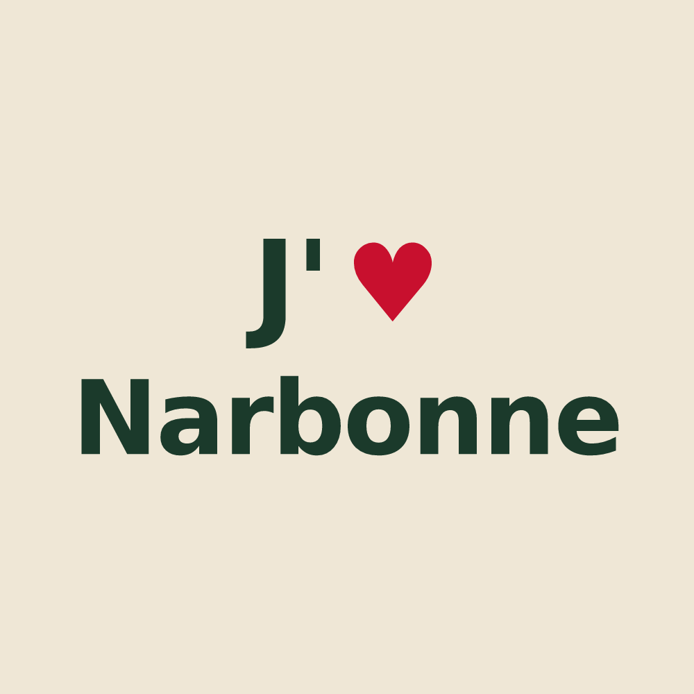Tote bag personnalisé Narbonne — design J'aime Narbonne