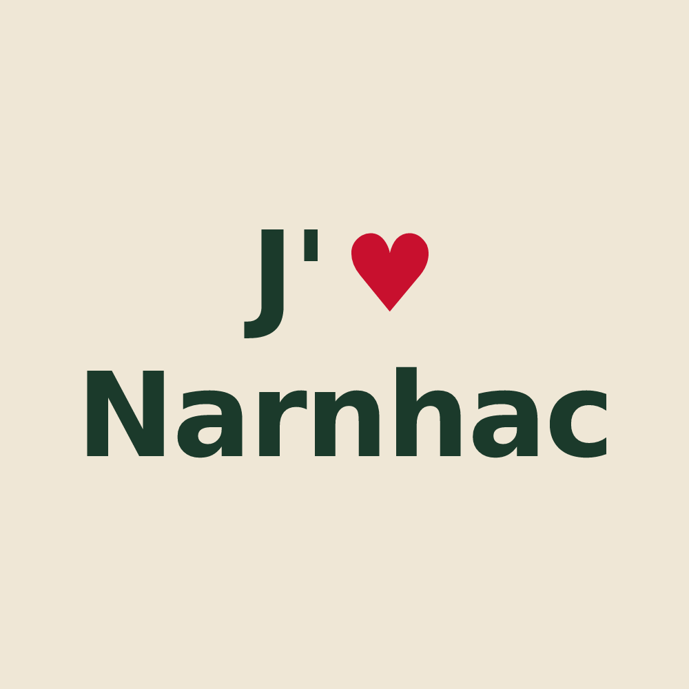 Tote bag personnalisé Narnhac — design J'aime Narnhac