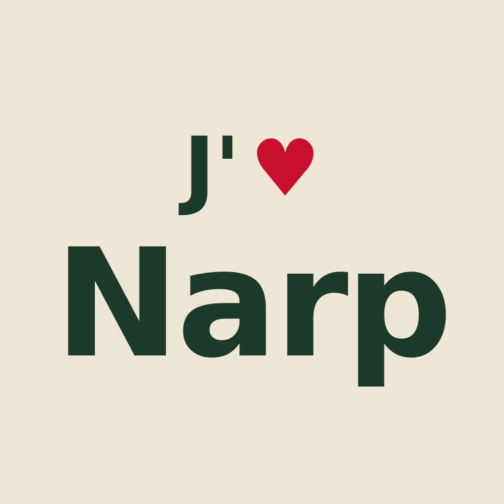 Tote bag personnalisé Narp — design J'aime Narp