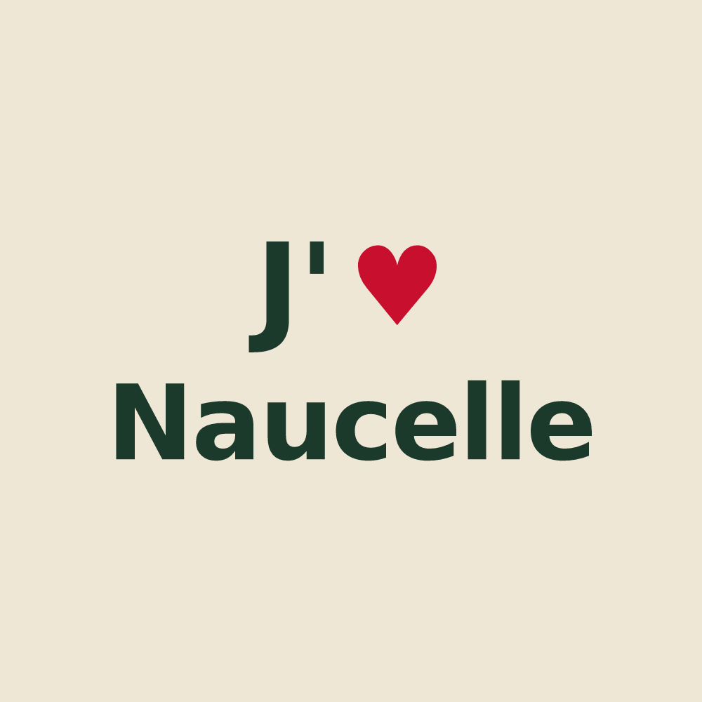Tote bag personnalisé Naucelle — design J'aime Naucelle