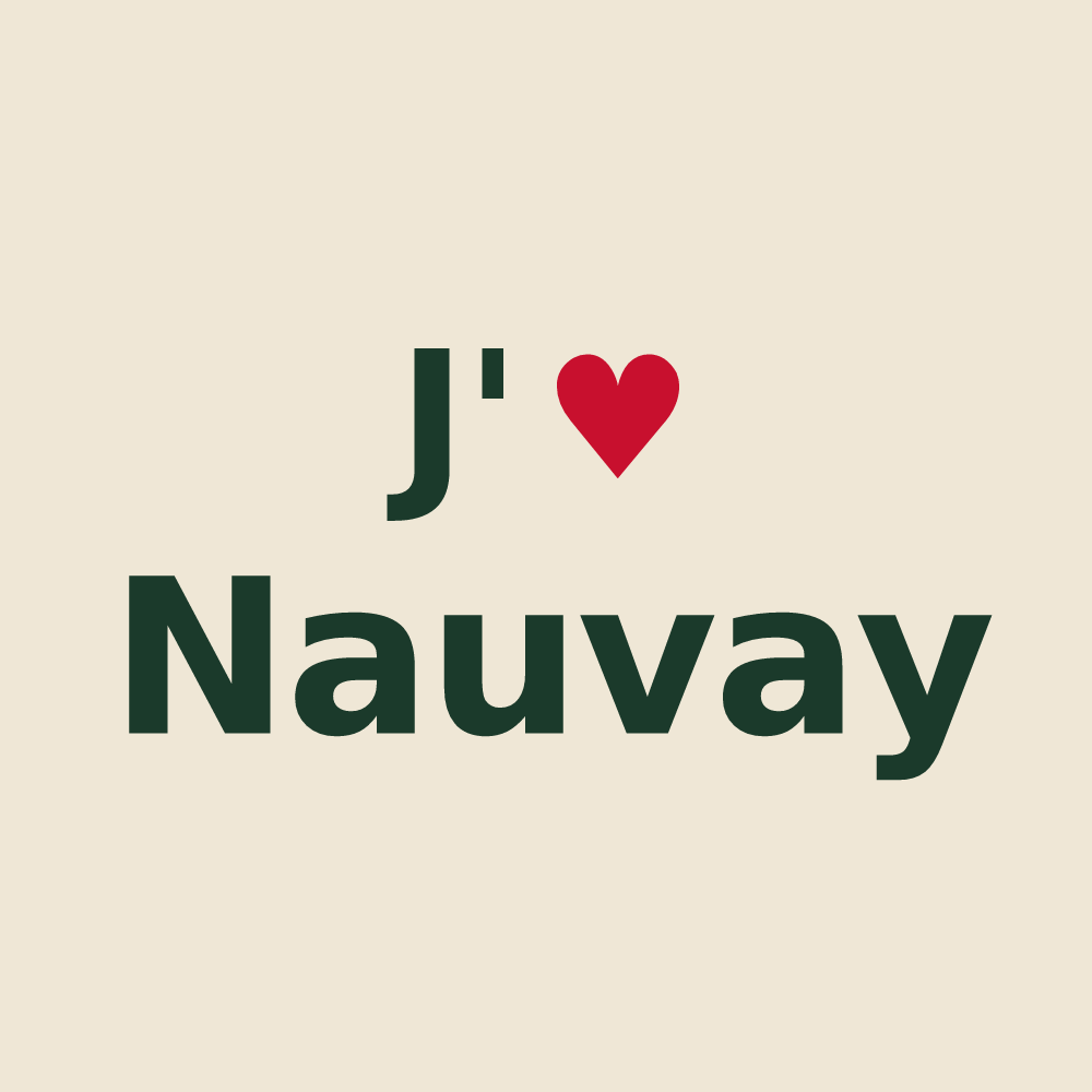 Tote bag personnalisé Nauvay — design J'aime Nauvay