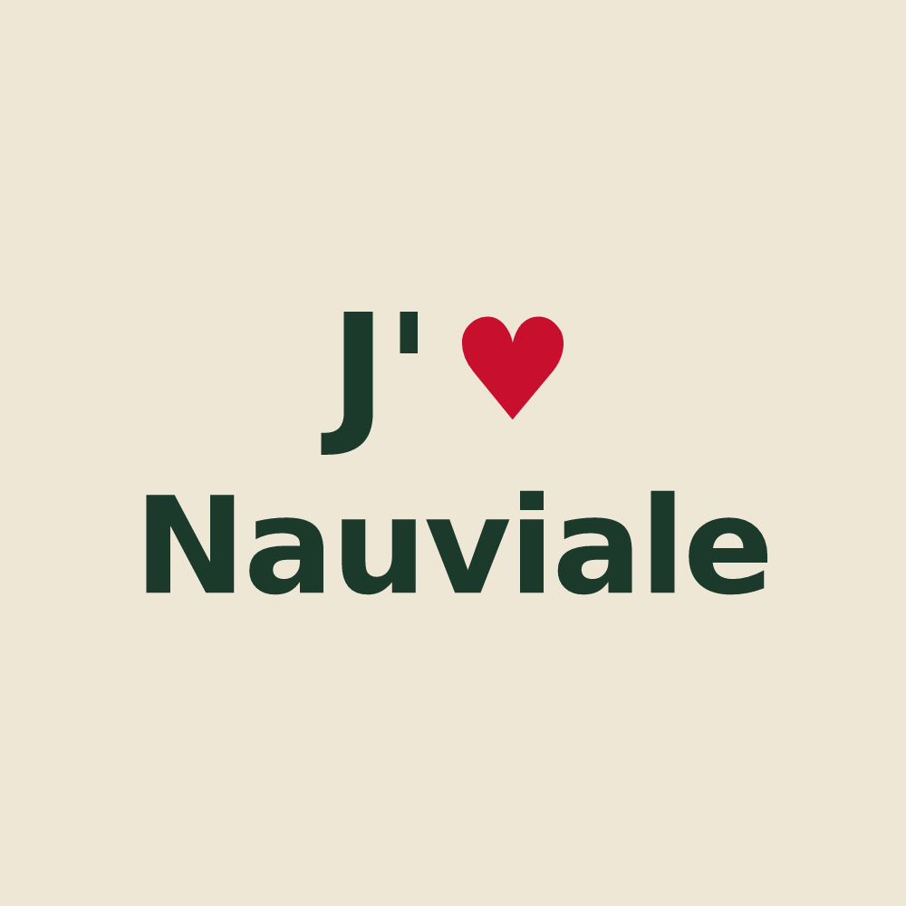 Tote bag personnalisé Nauviale — design J'aime Nauviale