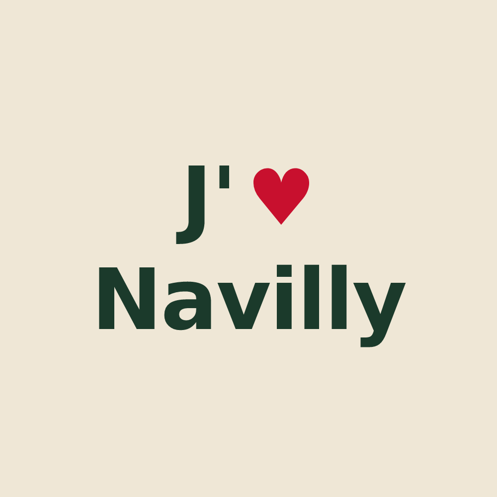 Tote bag personnalisé Navilly — design J'aime Navilly