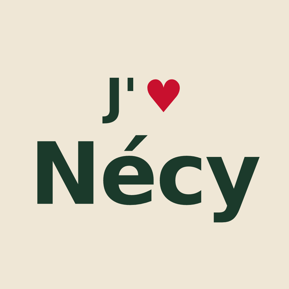 Tote bag personnalisé Nécy — design J'aime Nécy