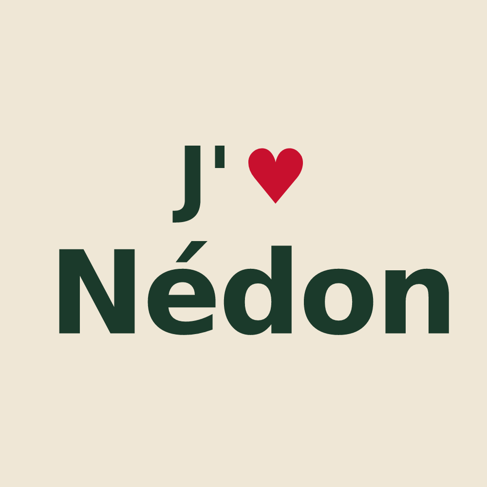 Tote bag personnalisé Nédon — design J'aime Nédon
