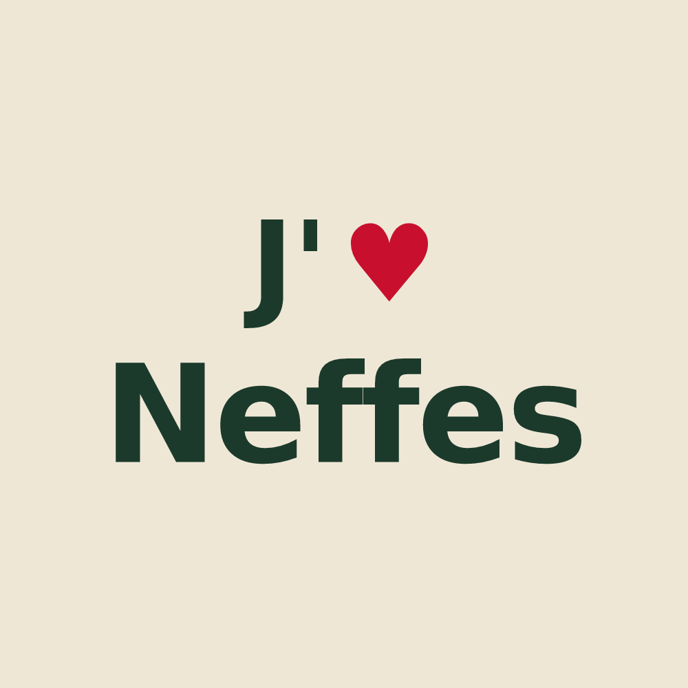 Tote bag personnalisé Neffes — design J'aime Neffes