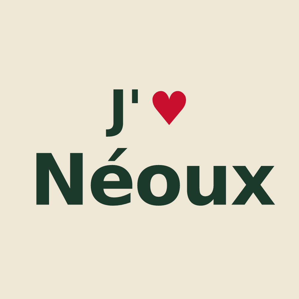 Tote bag personnalisé Néoux — design J'aime Néoux
