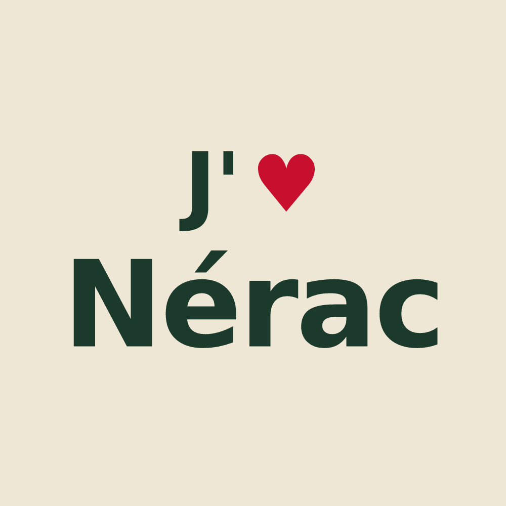 Tote bag personnalisé Nérac — design J'aime Nérac